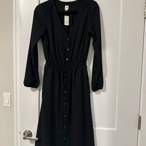 GAP Black Long Sleeve Dress